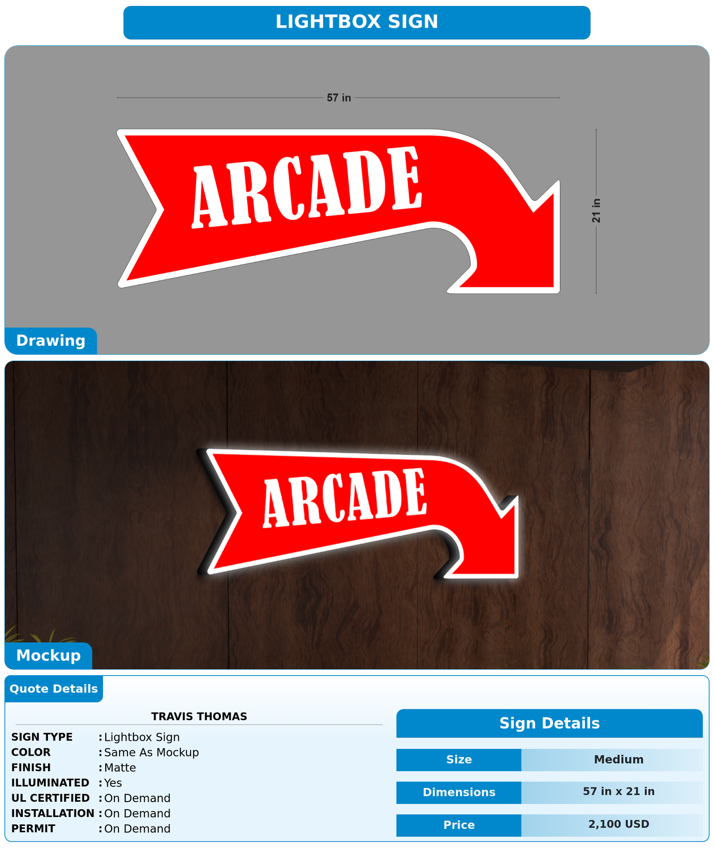 CUSTOM MOCKUP SIGN FOR Travis Thomas