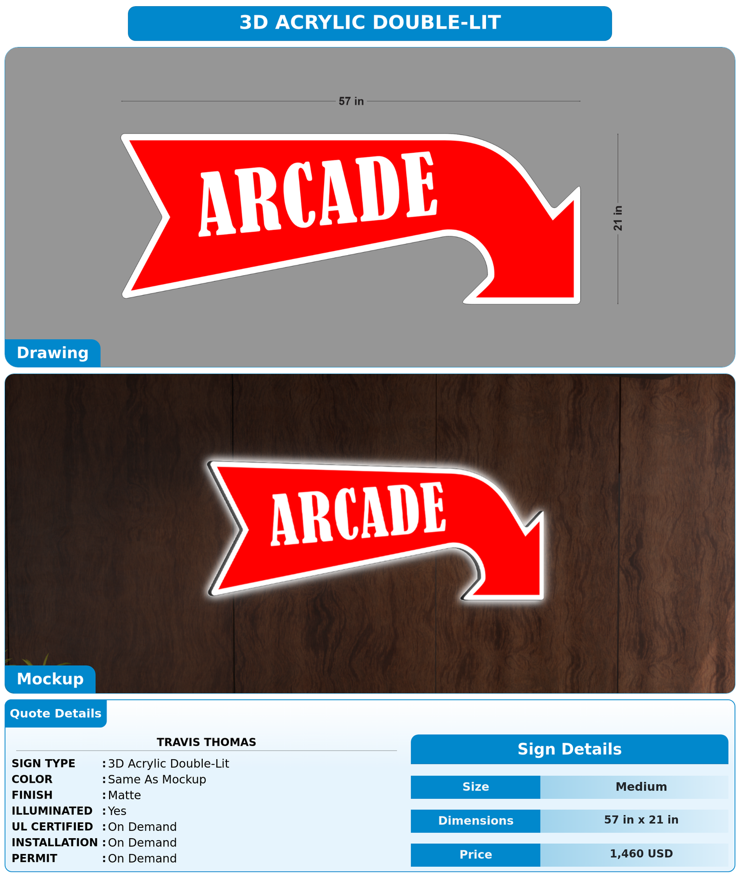 CUSTOM MOCKUP SIGN FOR Travis Thomas
