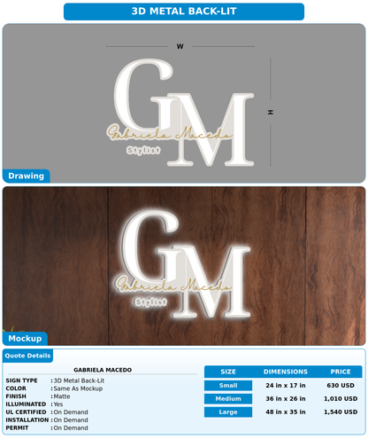 CUSTOM MOCKUP SIGN FOR Gabriela Macedo