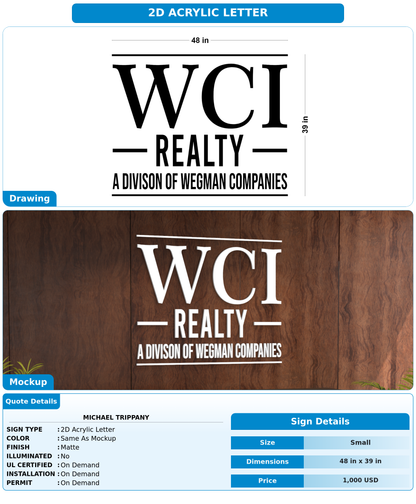 CUSTOM MOCKUP SIGN FOR Michael Trippany