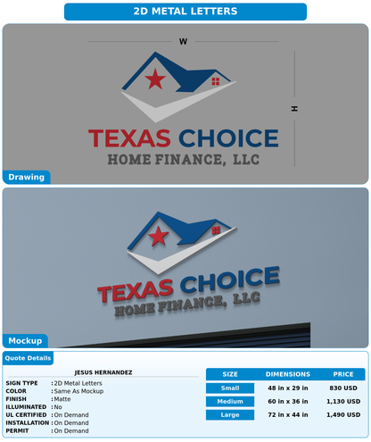 CUSTOM MOCKUP SIGN FOR Jesus Hernandez