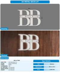 CUSTOM MOCKUP SIGN FOR Bella Tran