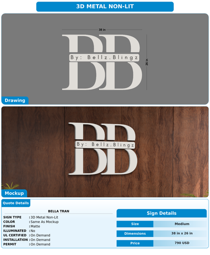 CUSTOM MOCKUP SIGN FOR Bella Tran