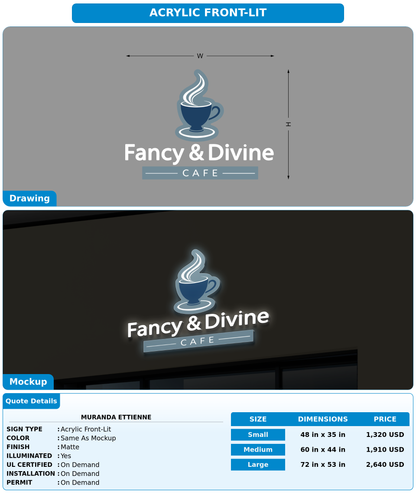 CUSTOM MOCKUP SIGN FOR Muranda Ettienne