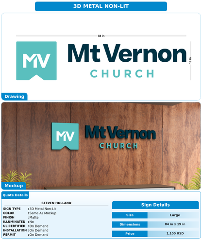 CUSTOM MOCKUP SIGN FOR Steven Holland