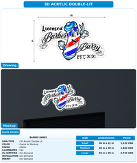 CUSTOM MOCKUP SIGN FOR Barber Barry