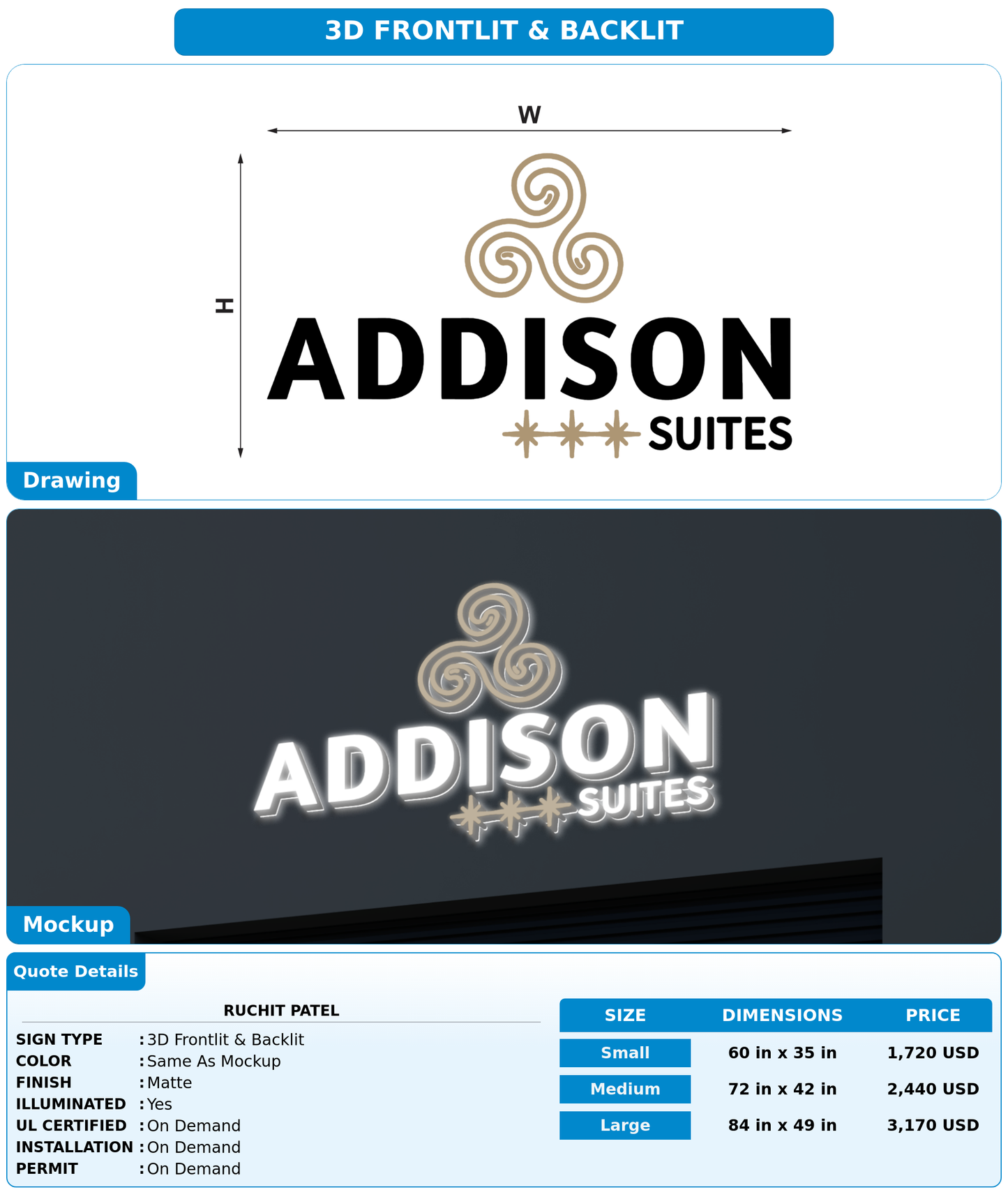CUSTOM MOCKUP SIGN FOR Ruchit Patel