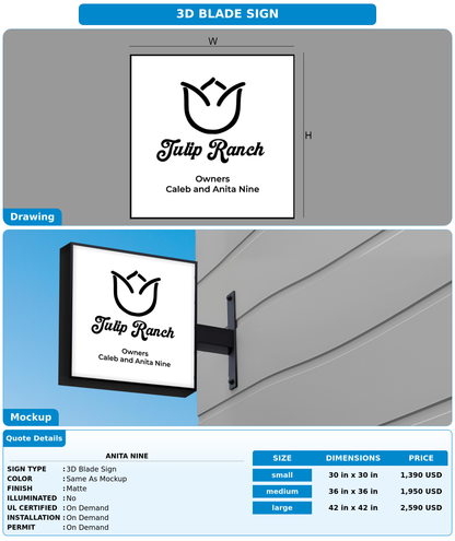 CUSTOM MOCKUP SIGN FOR Anita Nine