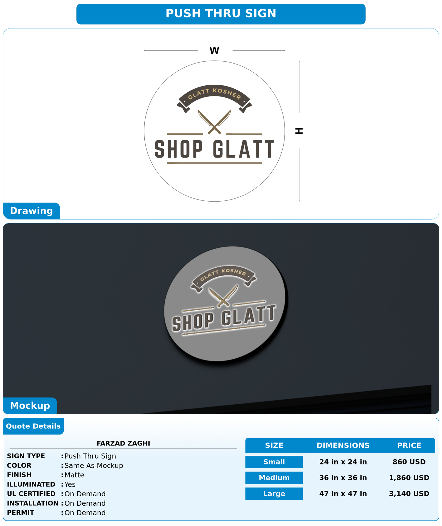 CUSTOM MOCKUP SIGN FOR Farzad ZAghi