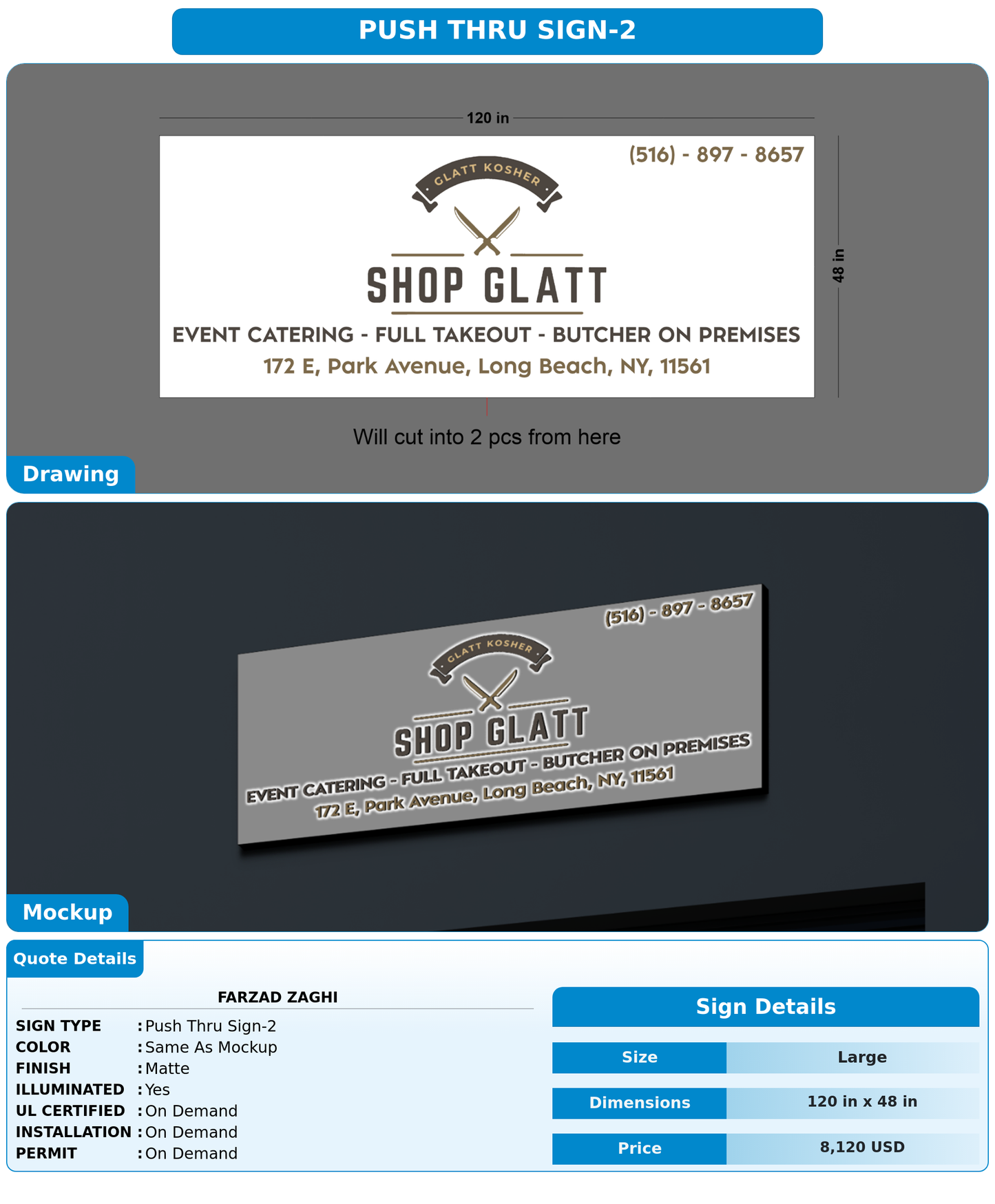 CUSTOM MOCKUP SIGN FOR Farzad ZAghi