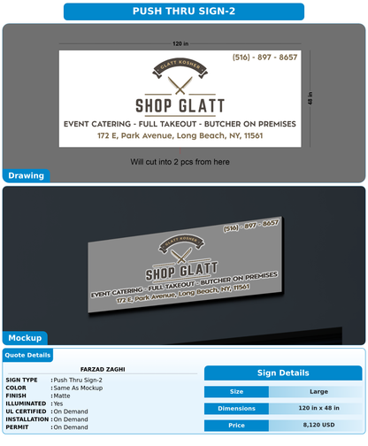 CUSTOM MOCKUP SIGN FOR Farzad ZAghi