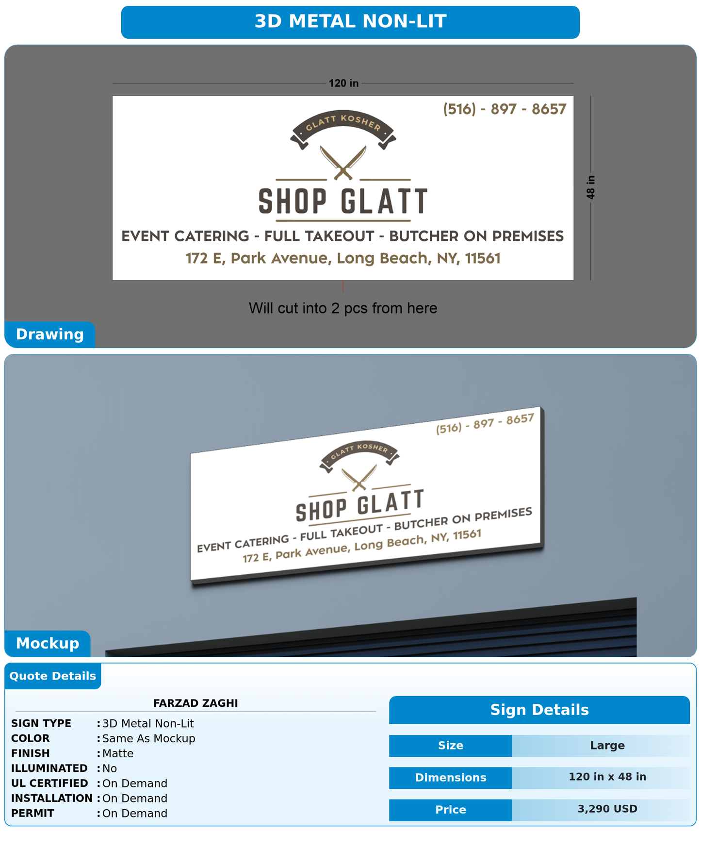 CUSTOM MOCKUP SIGN FOR Farzad ZAghi