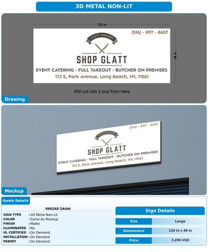 CUSTOM MOCKUP SIGN FOR Farzad ZAghi