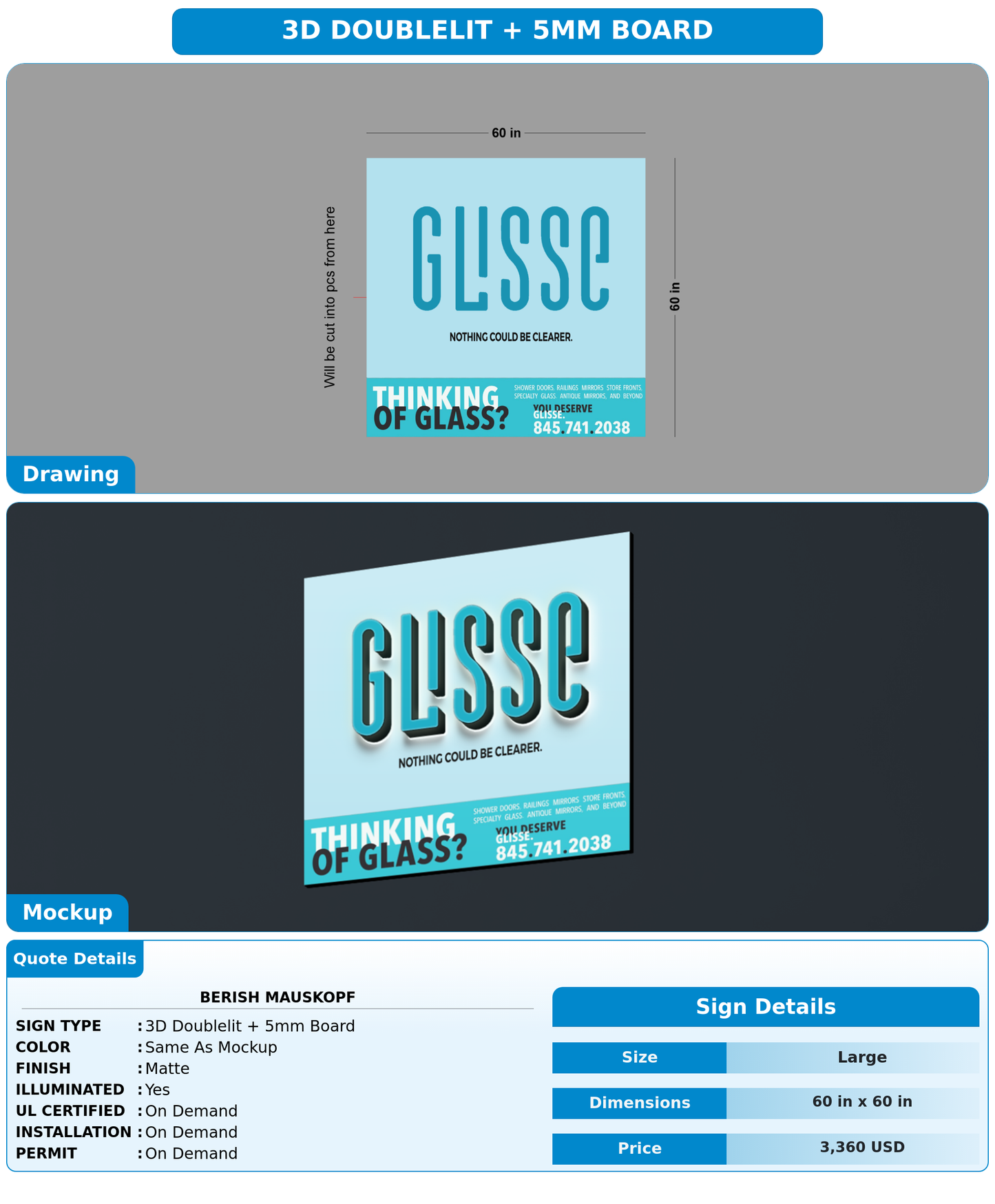 CUSTOM MOCKUP SIGN FOR Berish Mauskopf