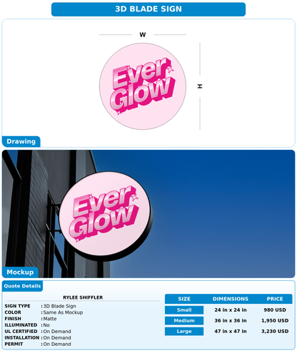 CUSTOM MOCKUP SIGN FOR Rylee Shiffler