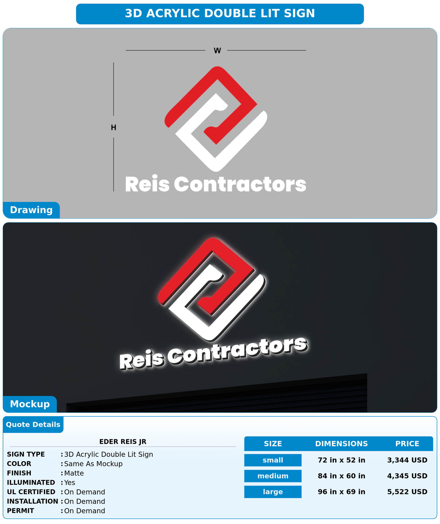 CUSTOM MOCKUP SIGN FOR Eder Reis Jr
