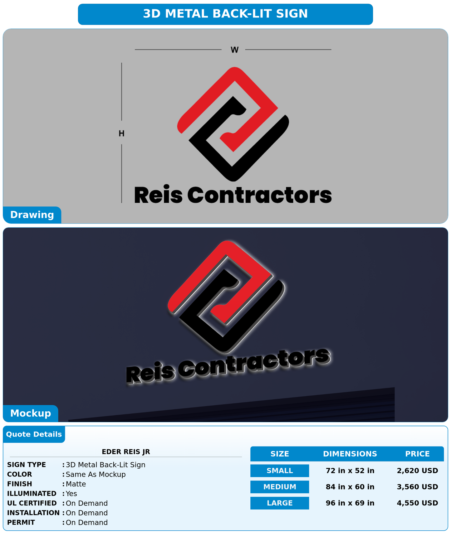 CUSTOM MOCKUP SIGN FOR Eder Reis Jr