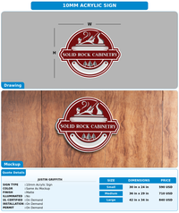 CUSTOM MOCKUP SIGN FOR Justin Griffith