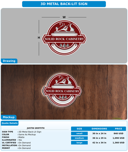 CUSTOM MOCKUP SIGN FOR Justin Griffith