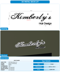 CUSTOM MOCKUP SIGN FOR Kim fisher