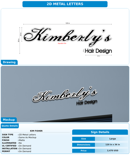 CUSTOM MOCKUP SIGN FOR Kim fisher