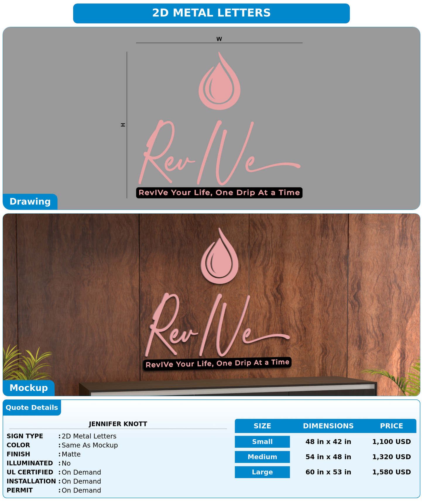 CUSTOM MOCKUP SIGN FOR Jennifer Knott