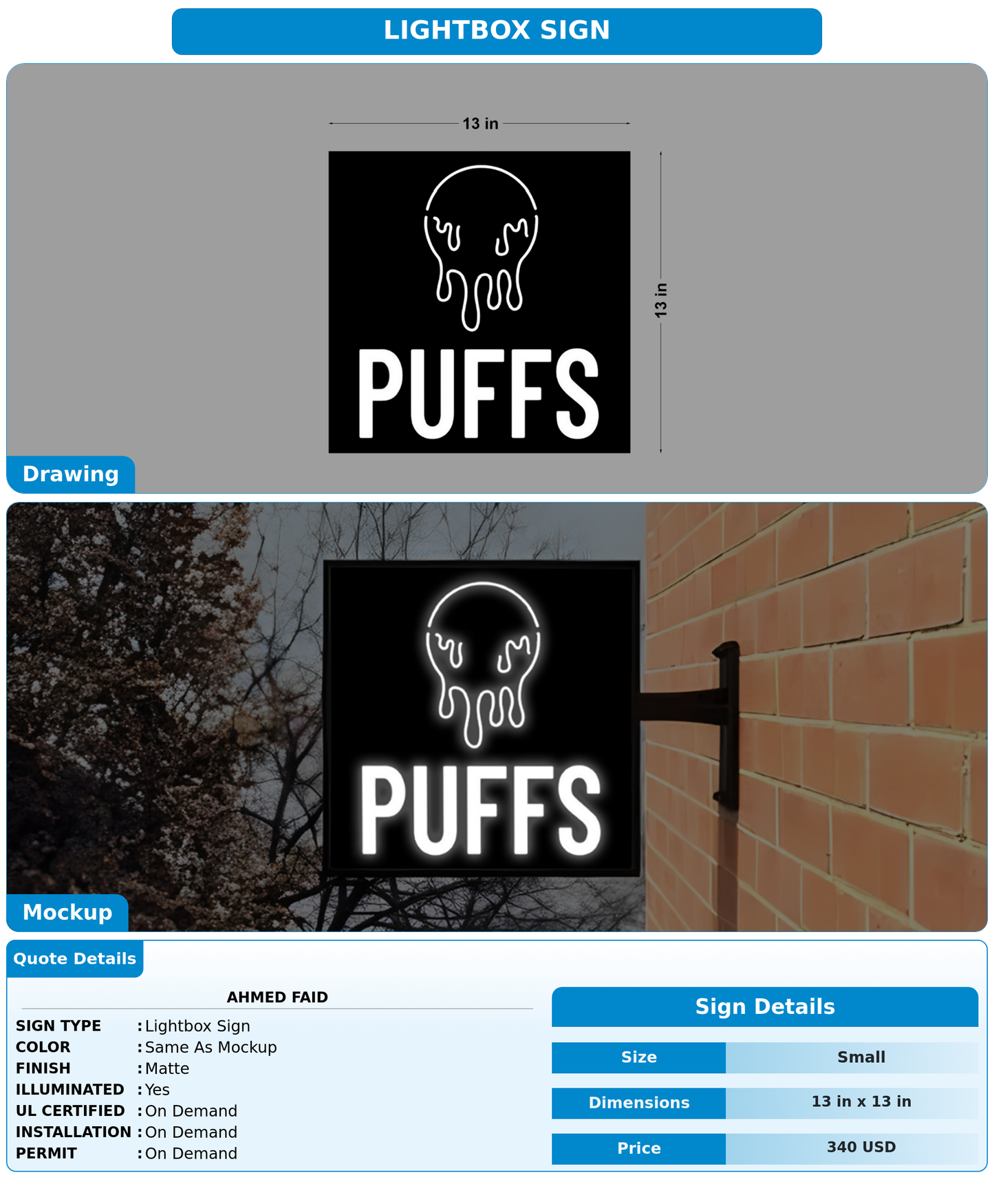CUSTOM MOCKUP SIGN FOR Ahmed Faid