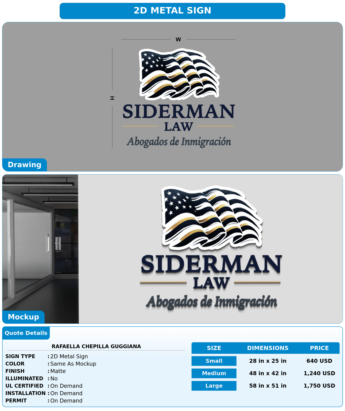 CUSTOM MOCKUP SIGN FOR Rafaella Chepilla Guggiana