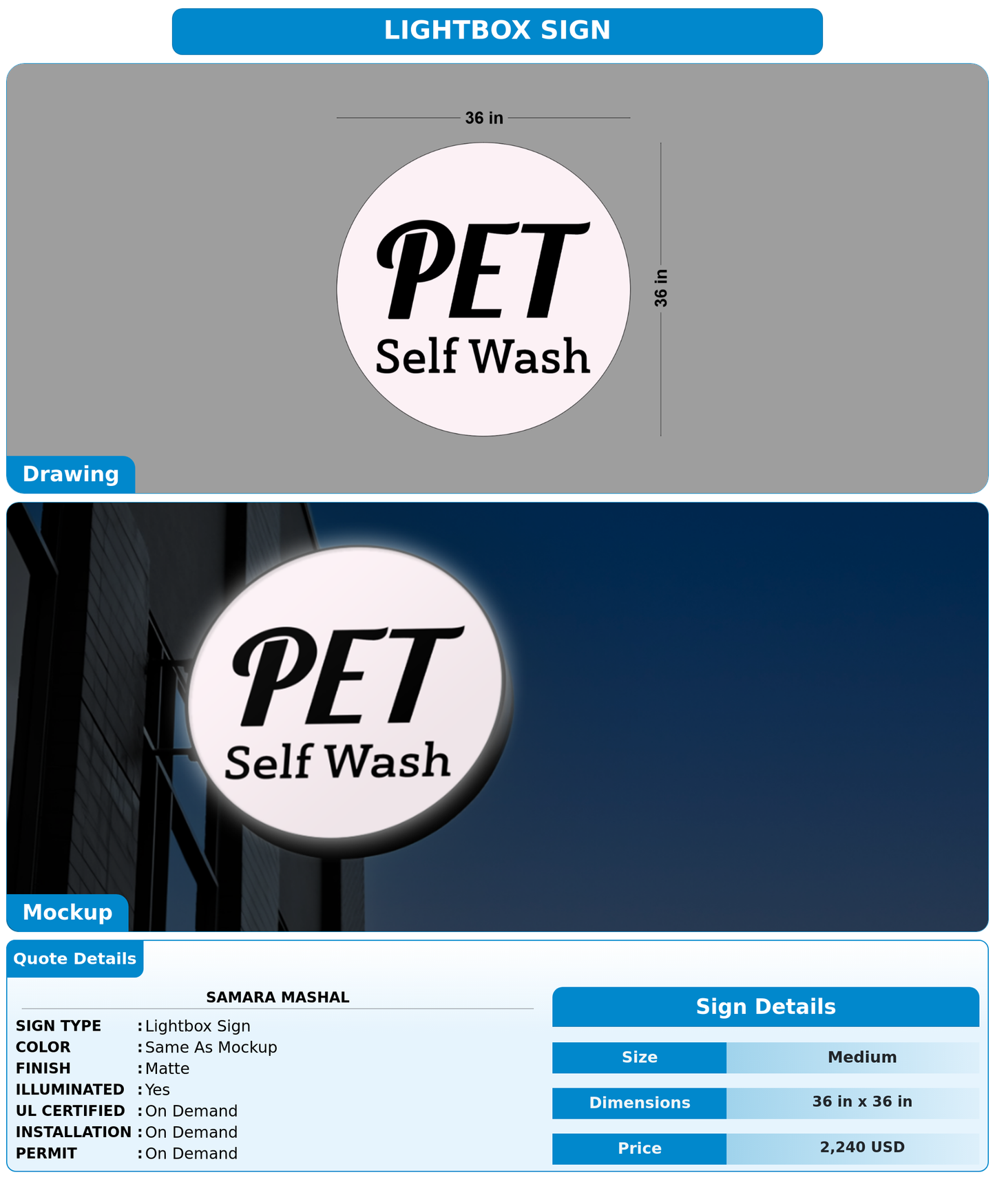CUSTOM MOCKUP SIGN FOR Samara Mashal