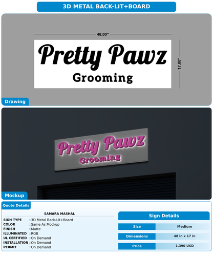 CUSTOM MOCKUP SIGN FOR Samara Mashal