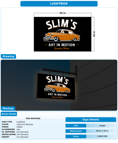 CUSTOM MOCKUP SIGN FOR Tom  Whitman