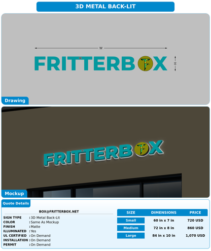 CUSTOM MOCKUP SIGN FOR box@fritterbox.net
