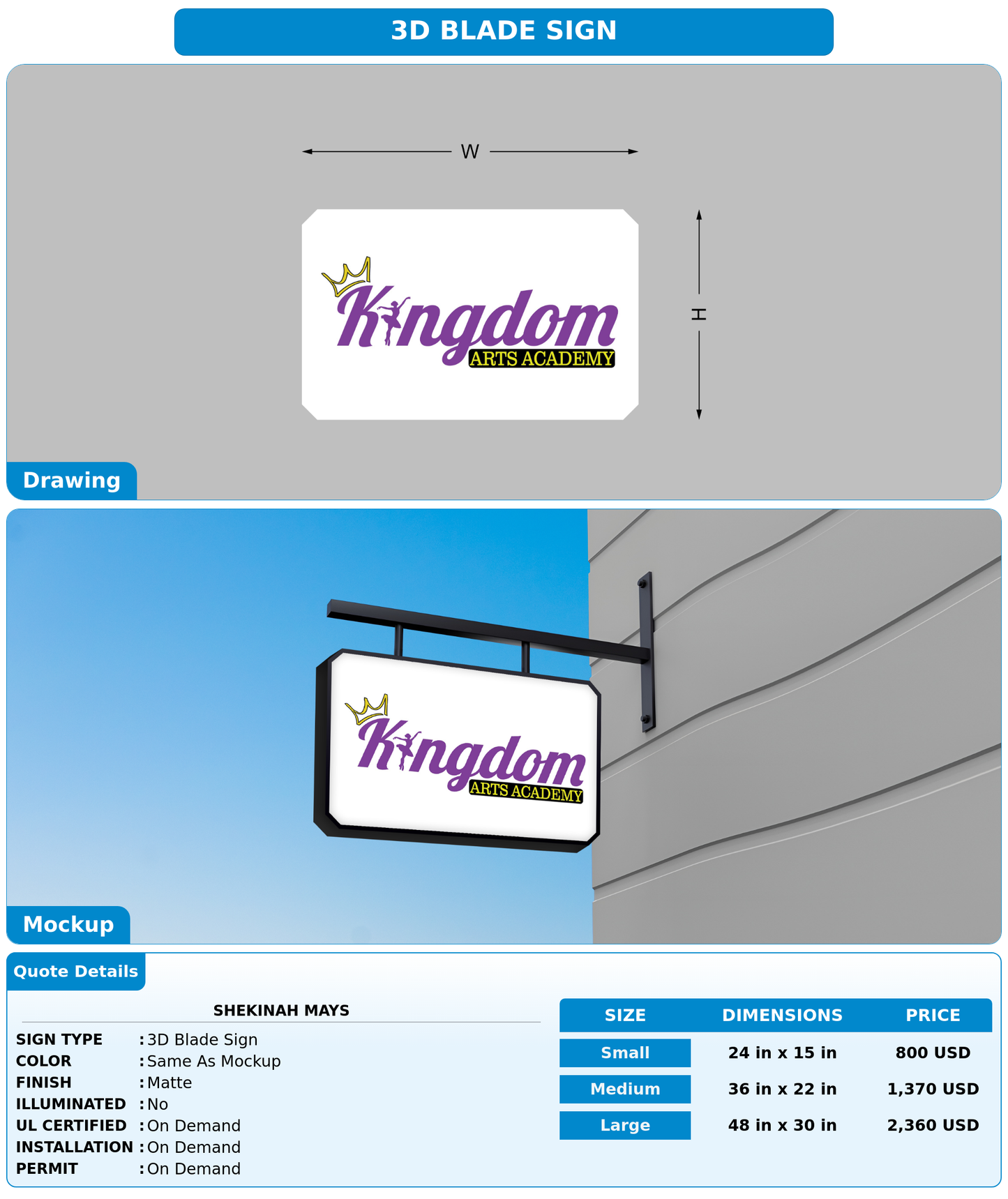 CUSTOM MOCKUP SIGN FOR Shekinah Mays
