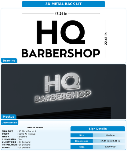 CUSTOM MOCKUP SIGN FOR Denise Zapata
