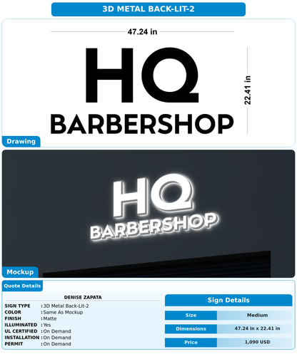 CUSTOM MOCKUP SIGN FOR Denise Zapata