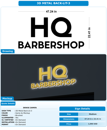 CUSTOM MOCKUP SIGN FOR Denise Zapata