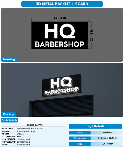 CUSTOM MOCKUP SIGN FOR Denise Zapata