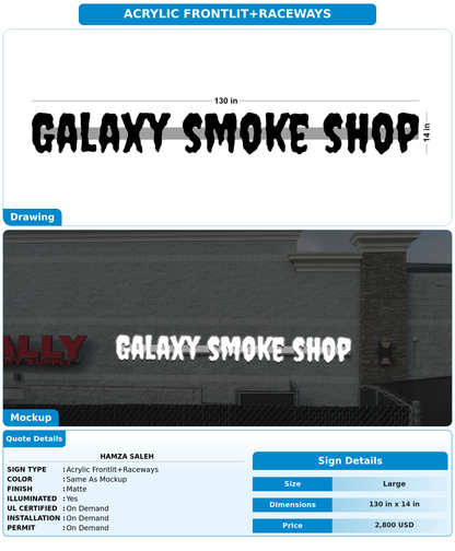CUSTOM MOCKUP SIGN FOR Hamza saleh