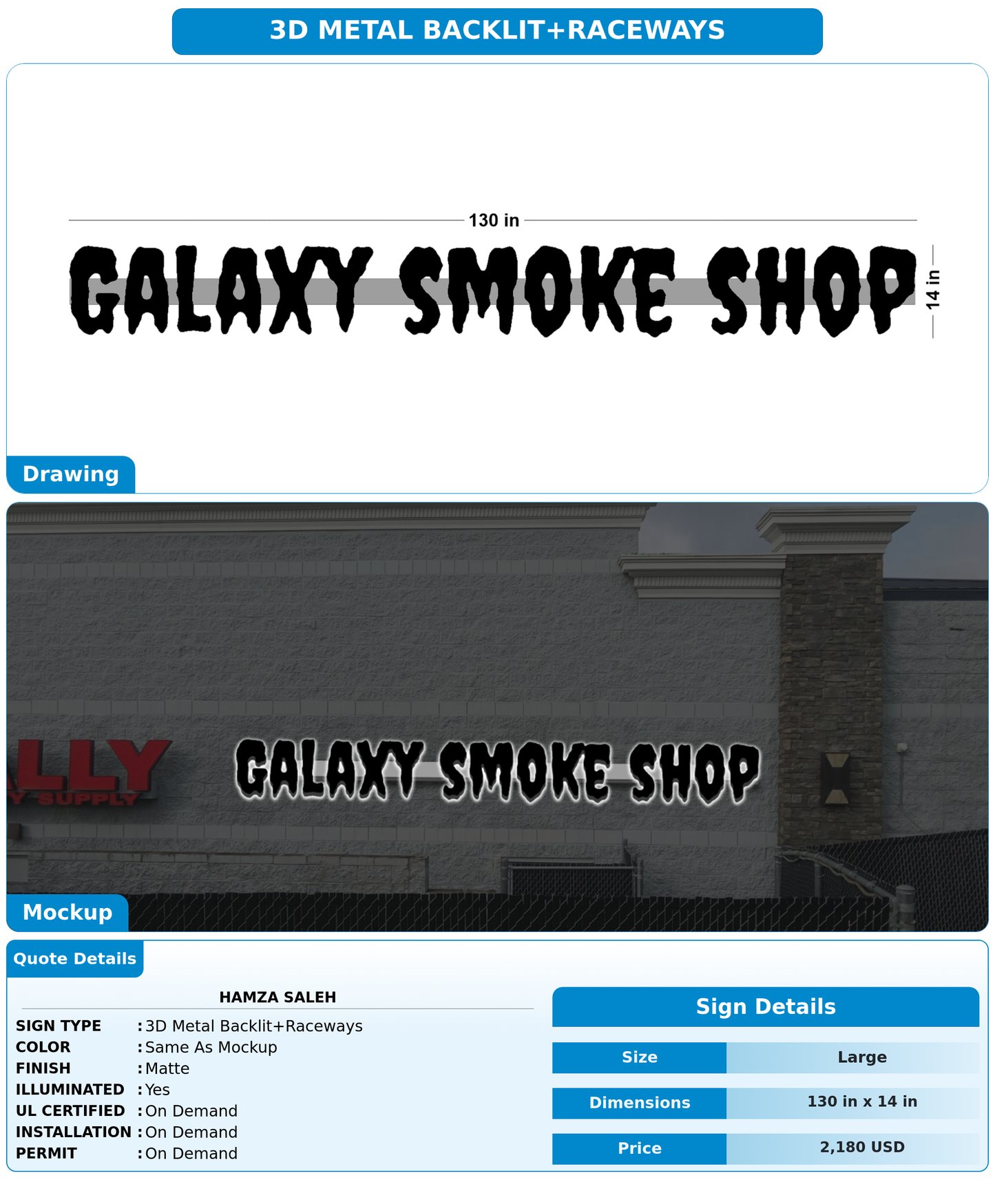 CUSTOM MOCKUP SIGN FOR Hamza saleh