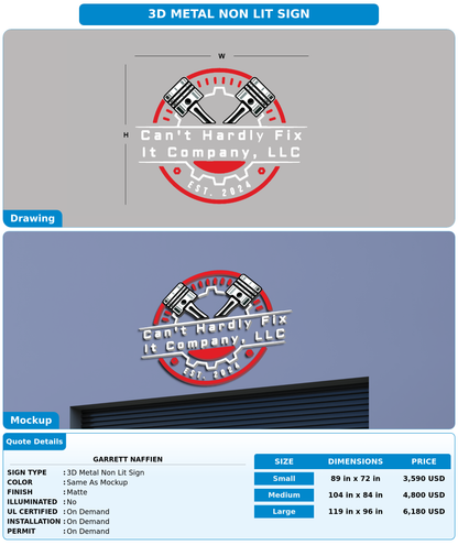 CUSTOM MOCKUP SIGN FOR Garrett Naffien