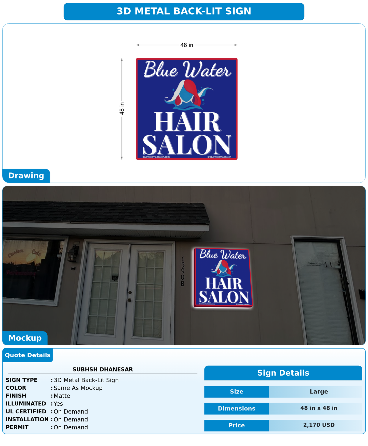 CUSTOM MOCKUP SIGN FOR Subhsh Dhanesar