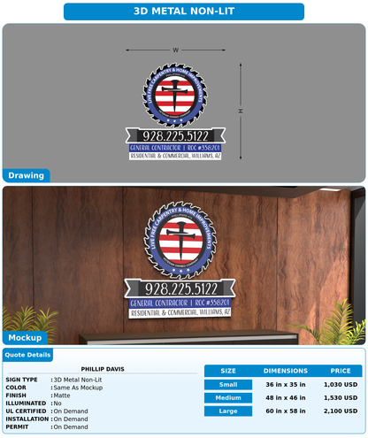 CUSTOM MOCKUP SIGN FOR Phillip Davis