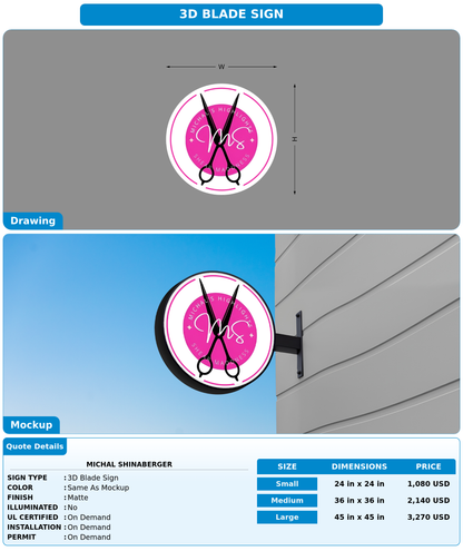 CUSTOM MOCKUP SIGN FOR Michal Shinaberger