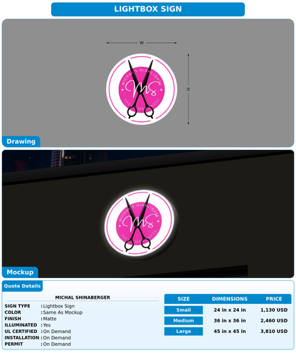 CUSTOM MOCKUP SIGN FOR Michal Shinaberger