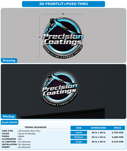 CUSTOM MOCKUP SIGN FOR Thomas Wilkinson