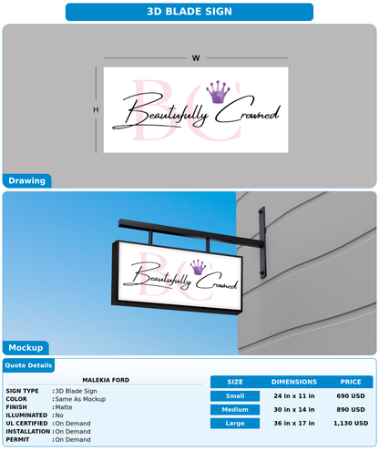 CUSTOM MOCKUP SIGN FOR Malekia Ford