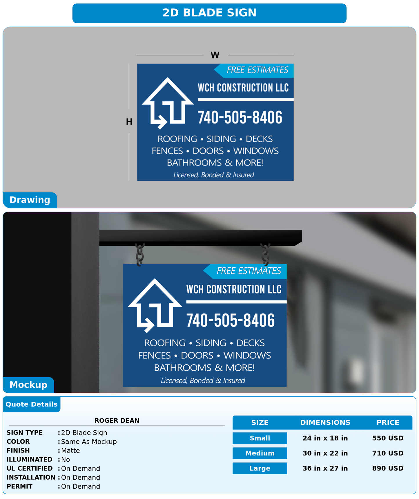 CUSTOM MOCKUP SIGN FOR Roger dean