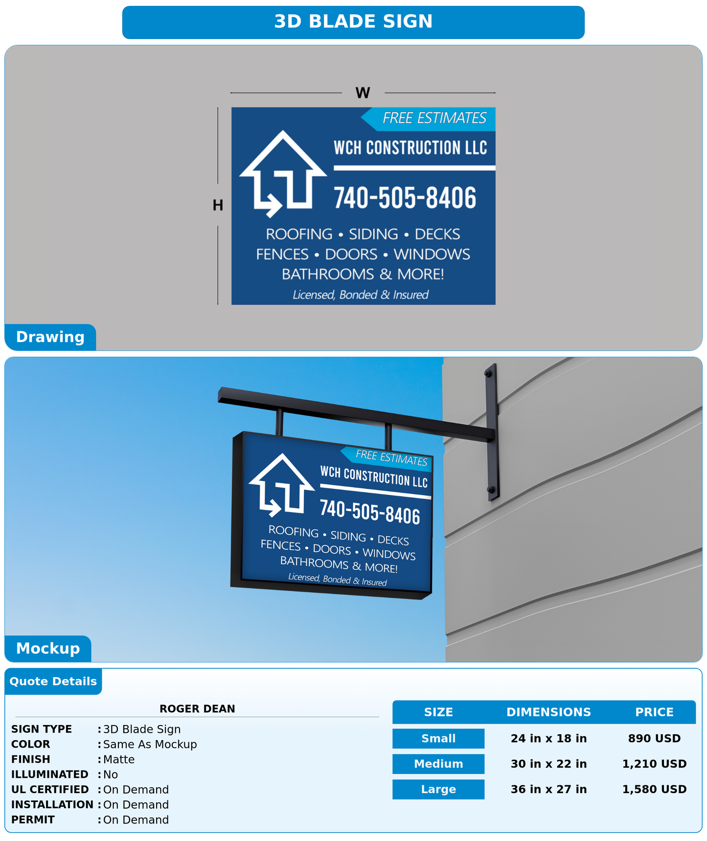 CUSTOM MOCKUP SIGN FOR Roger dean