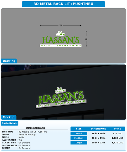 CUSTOM MOCKUP SIGN FOR James Randolph