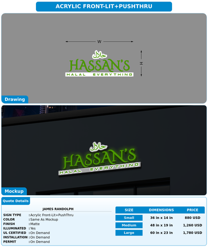 CUSTOM MOCKUP SIGN FOR James Randolph